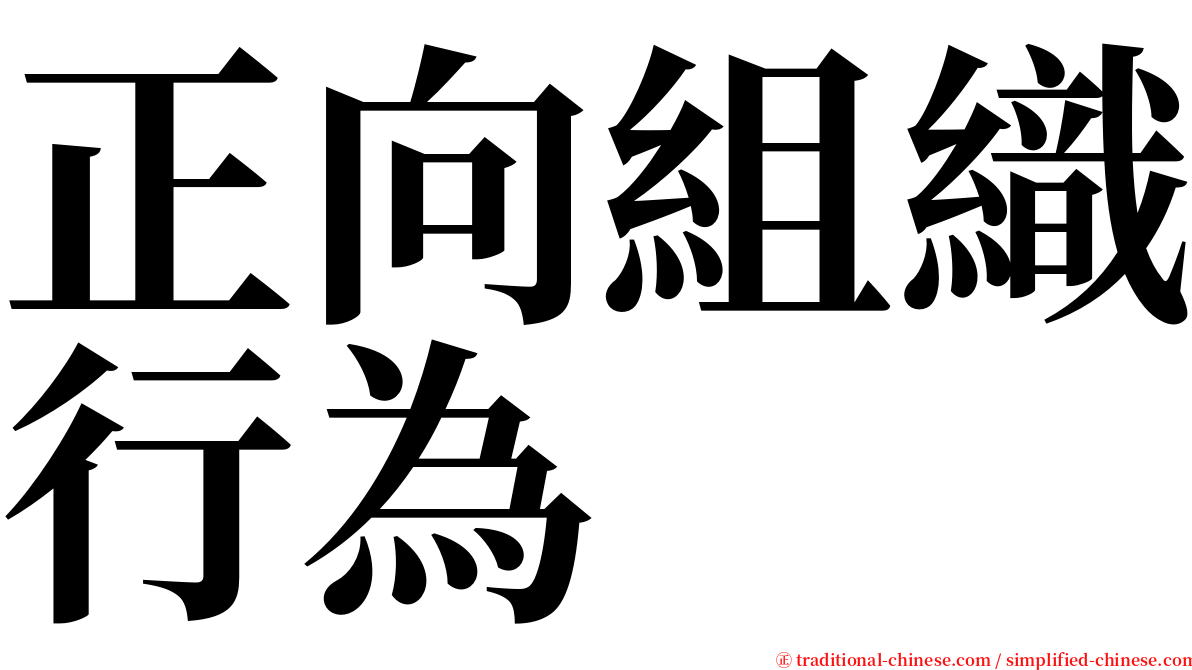 正向組織行為 serif font