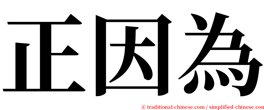 正因為 serif font