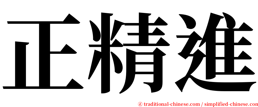 正精進 serif font