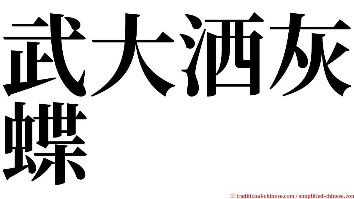 武大洒灰蝶 serif font