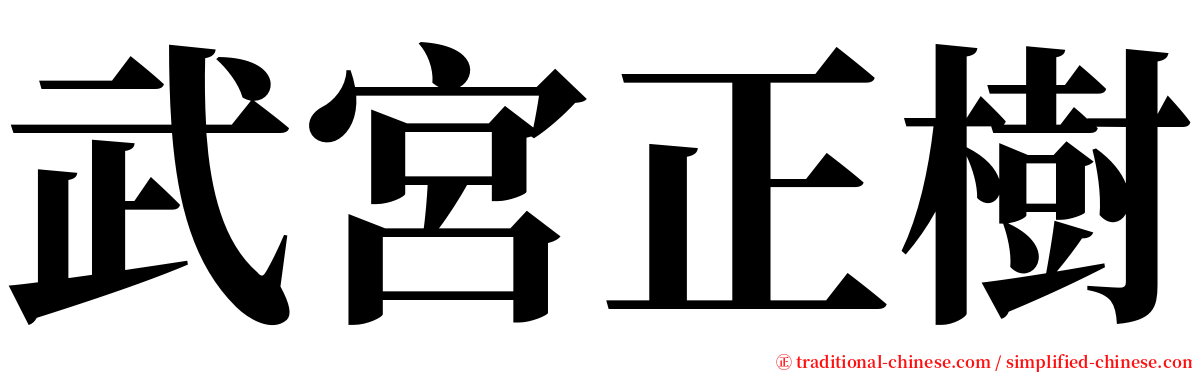 武宮正樹 serif font