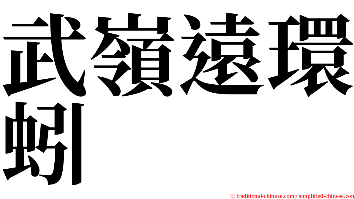 武嶺遠環蚓 serif font