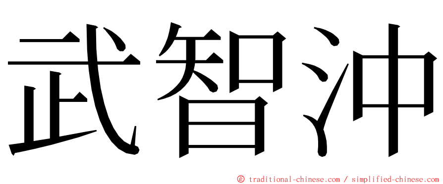 武智沖 ming font