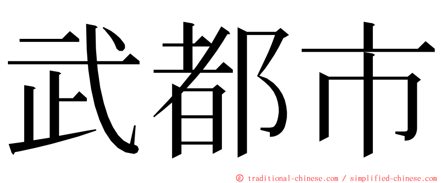 武都市 ming font