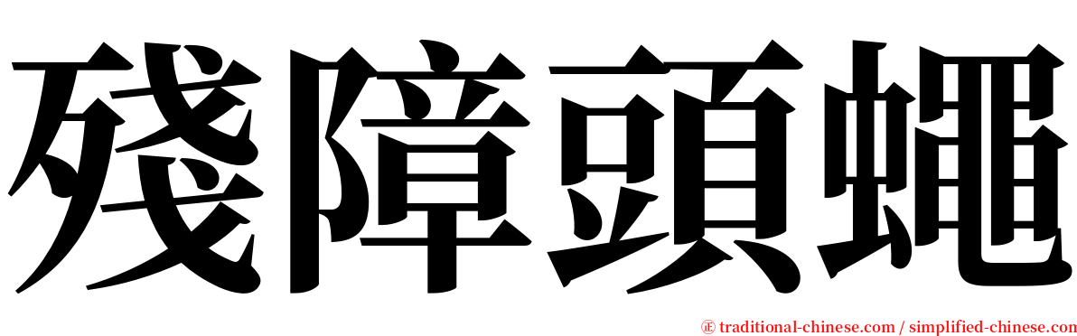 殘障頭蠅 serif font