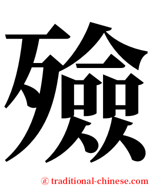 殮 serif font