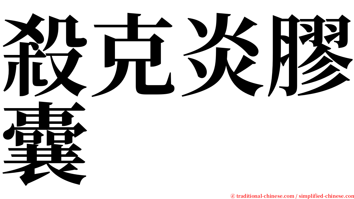 殺克炎膠囊 serif font