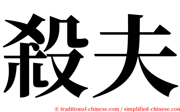 殺夫 serif font