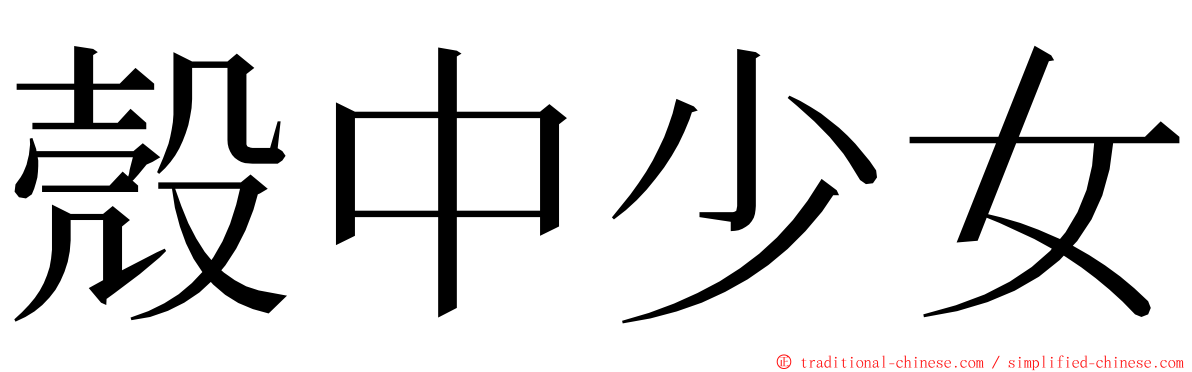 殼中少女 ming font