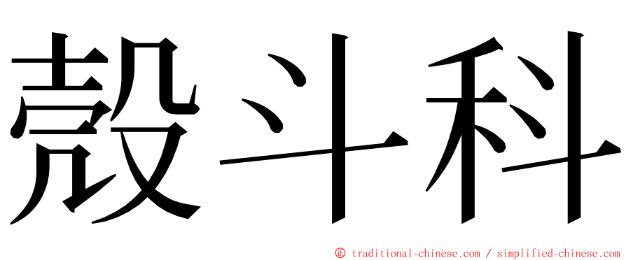 殼斗科 ming font