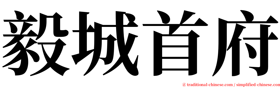 毅城首府 serif font