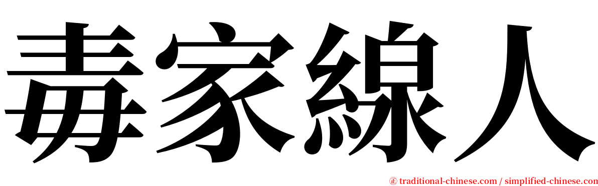 毒家線人 serif font