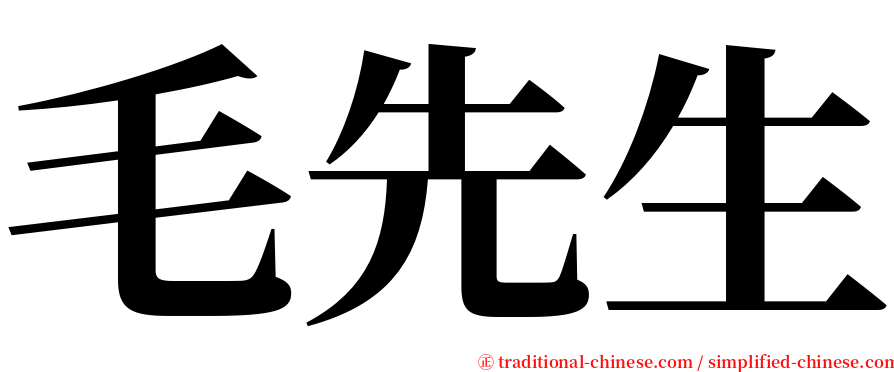 毛先生 serif font