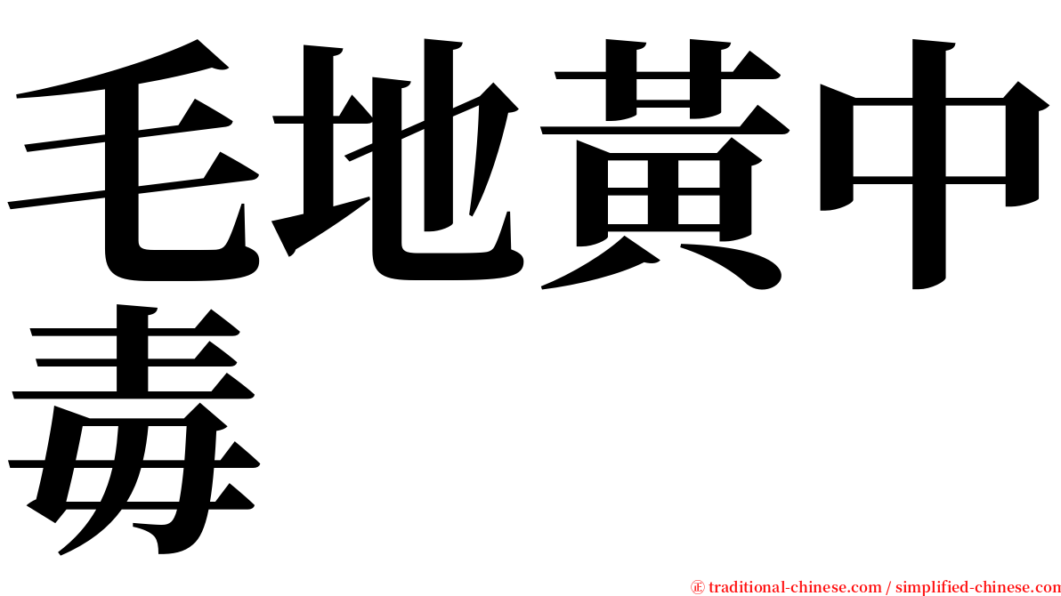 毛地黃中毒 serif font