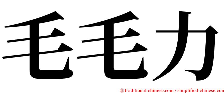 毛毛力 serif font