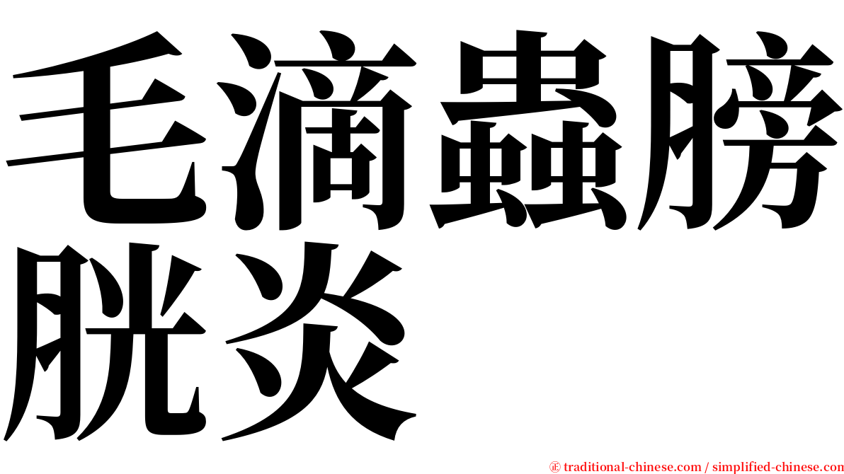 毛滴蟲膀胱炎 serif font