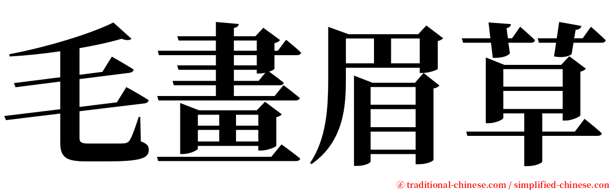 毛畫眉草 serif font