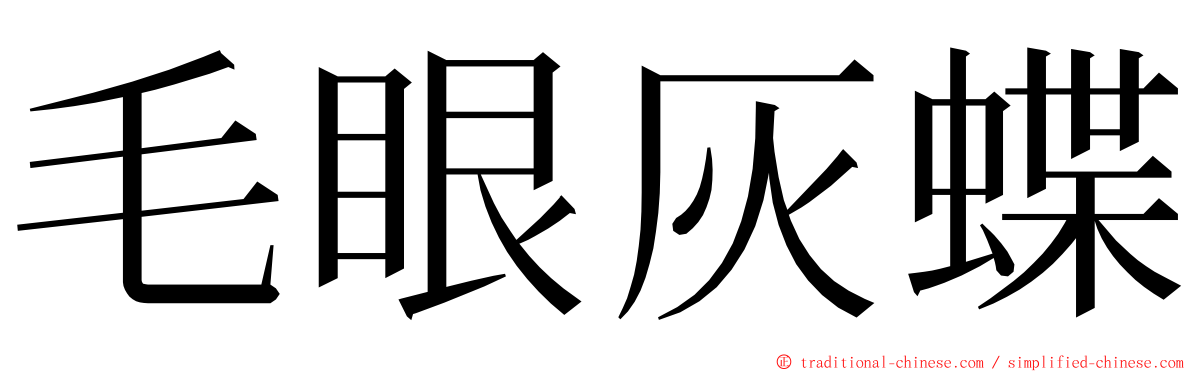 毛眼灰蝶 ming font