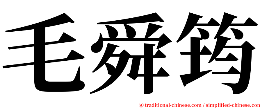 毛舜筠 serif font