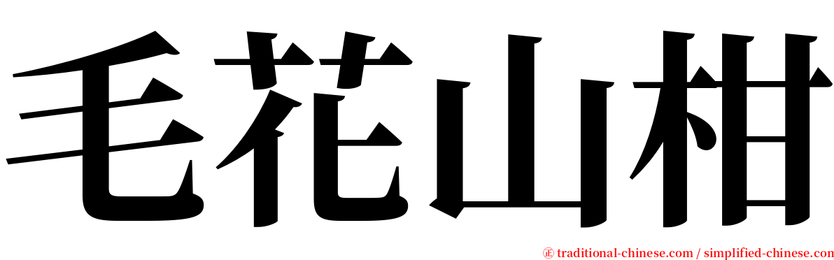 毛花山柑 serif font