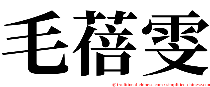 毛蓓雯 serif font