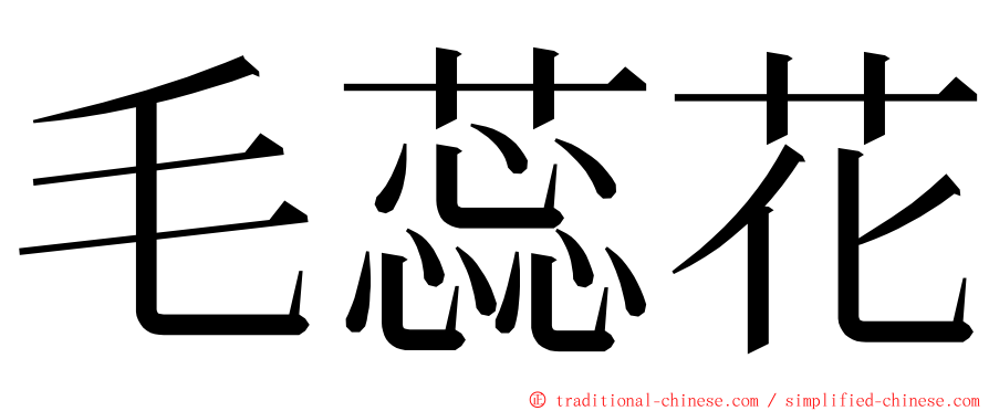 毛蕊花 ming font