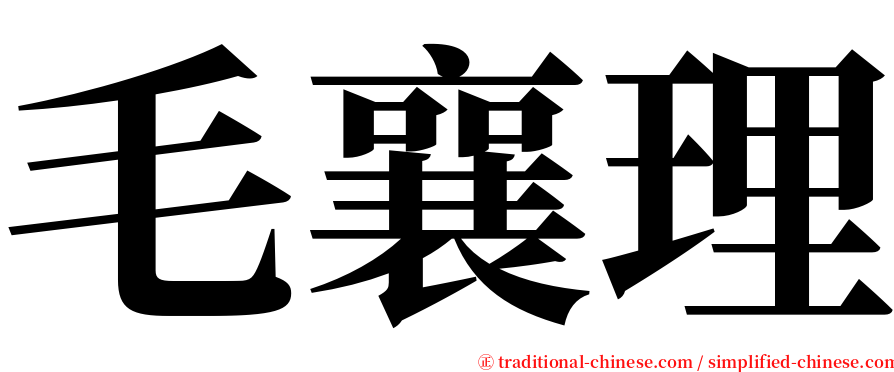 毛襄理 serif font