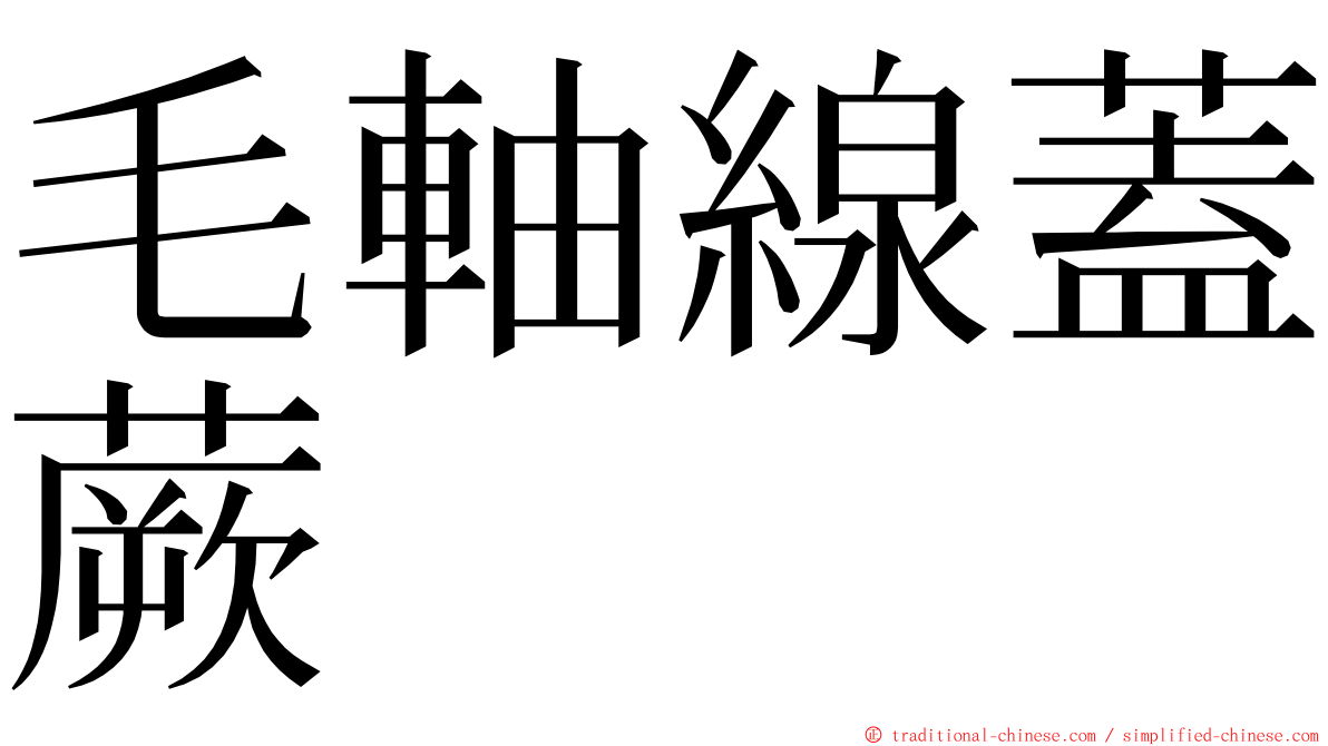 毛軸線蓋蕨 ming font