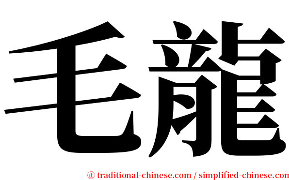 毛龍 serif font