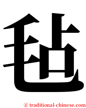 毡 serif font