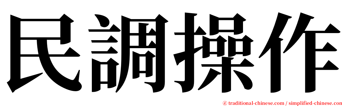 民調操作 serif font