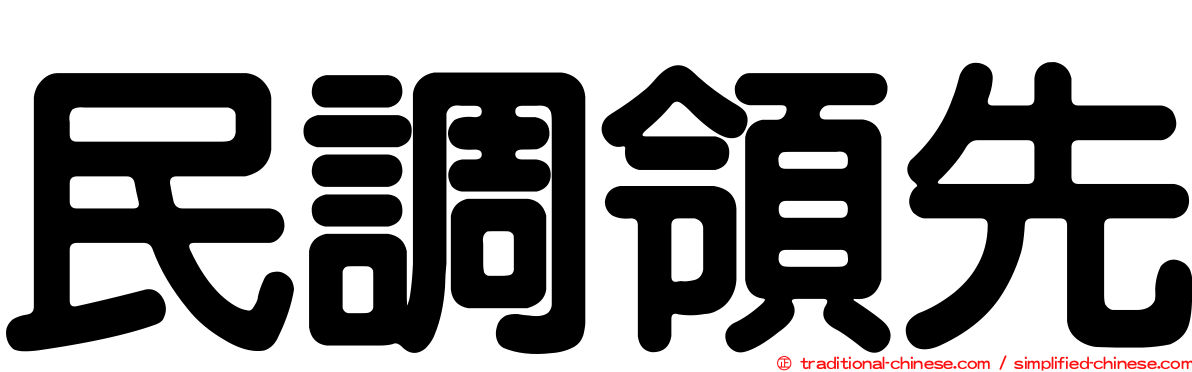 民調領先