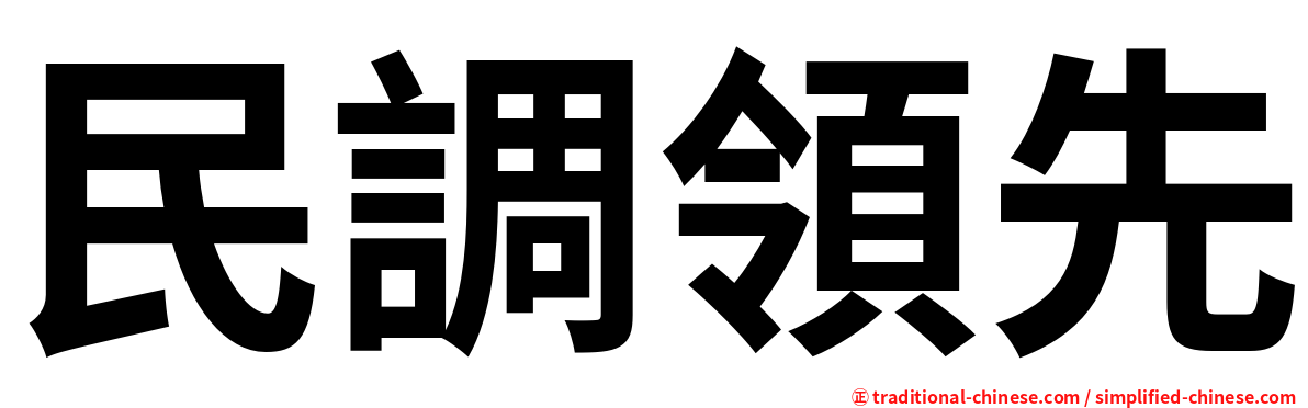 民調領先