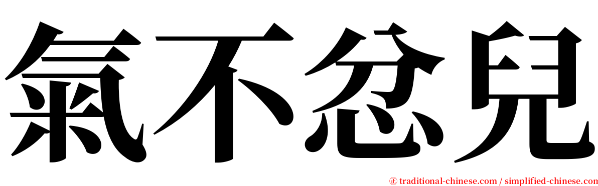 氣不忿兒 serif font