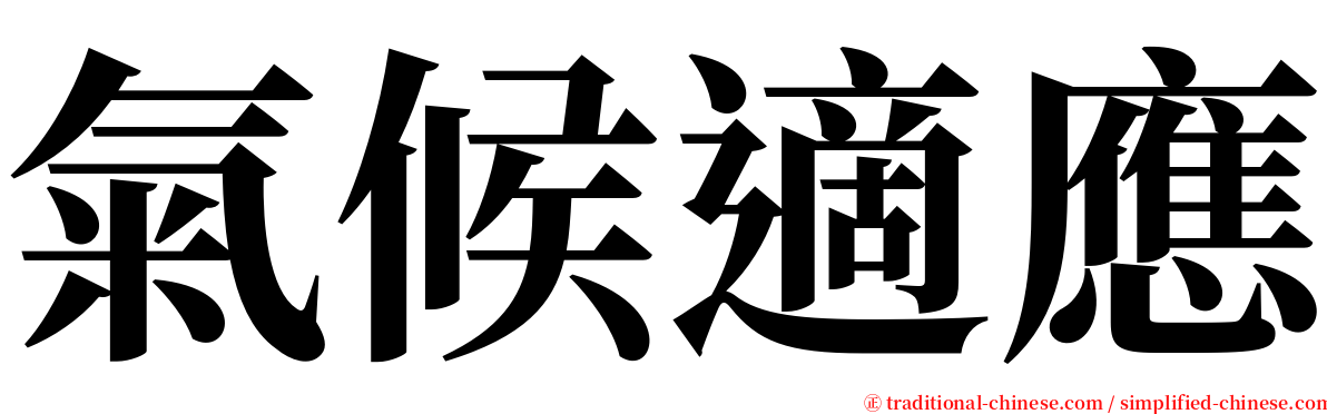 氣候適應 serif font