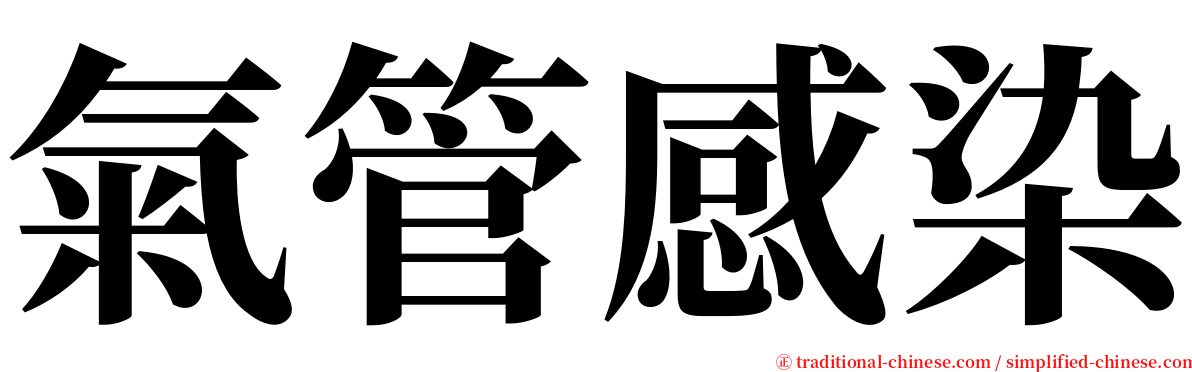 氣管感染 serif font