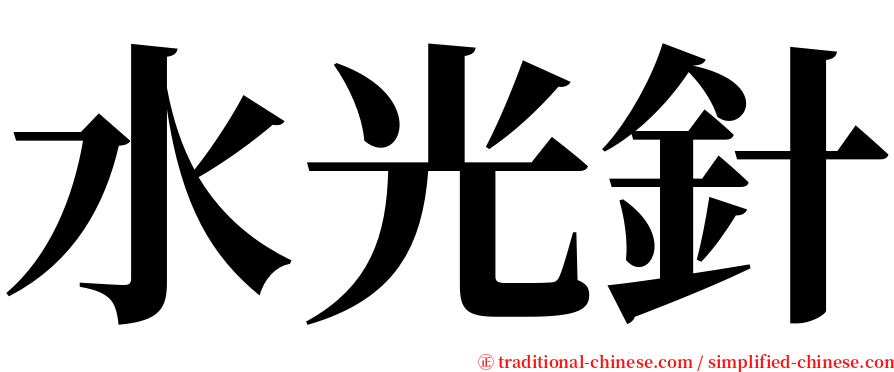 水光針 serif font