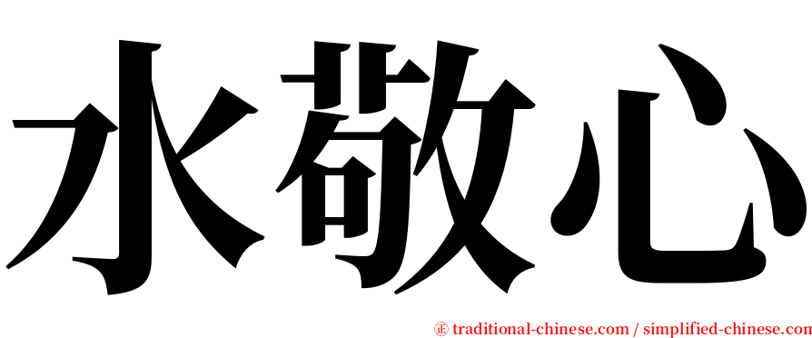 水敬心 serif font