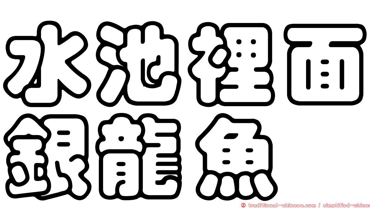 水池裡面銀龍魚