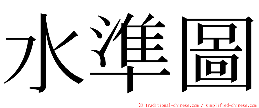 水準圖 ming font