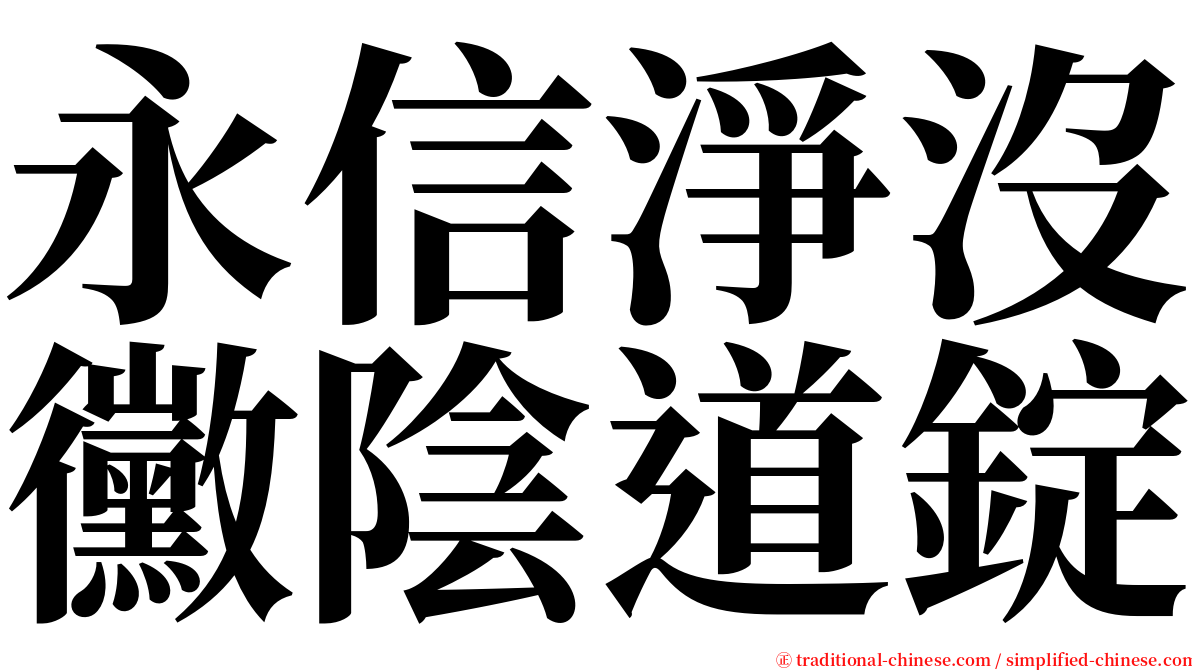 永信淨沒黴陰道錠 serif font