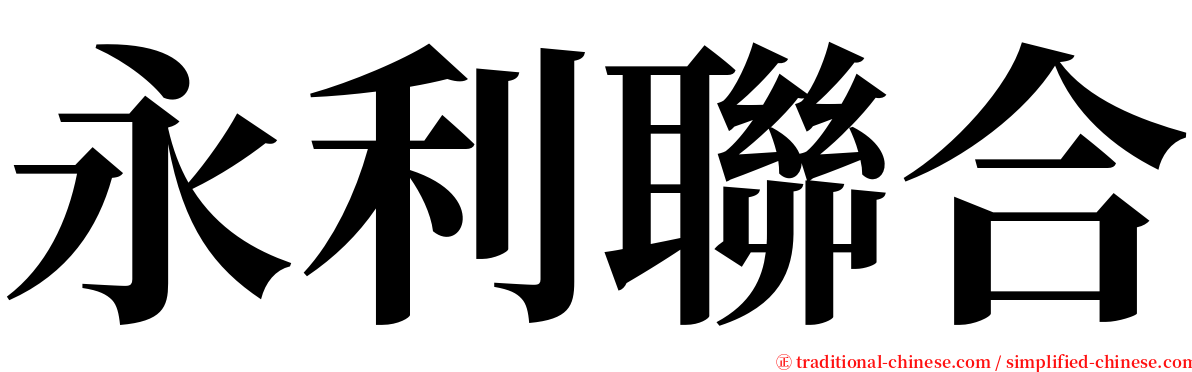 永利聯合 serif font