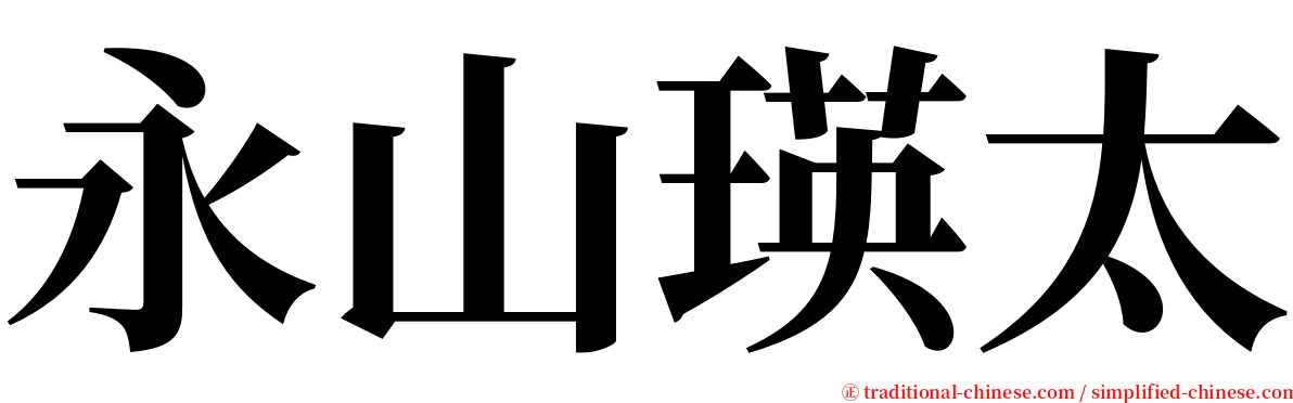 永山瑛太 serif font