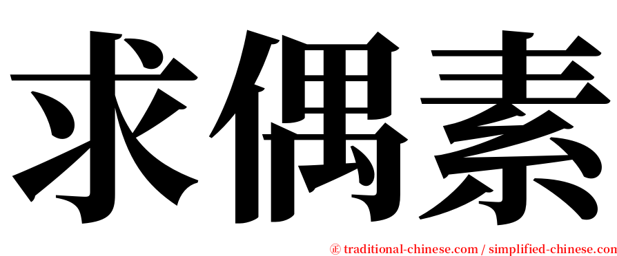 求偶素 serif font