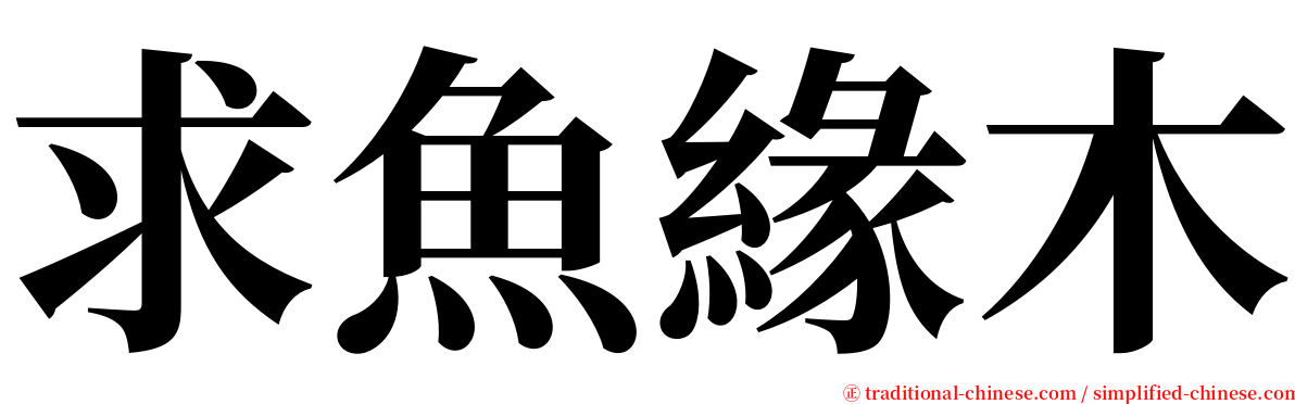 求魚緣木 serif font