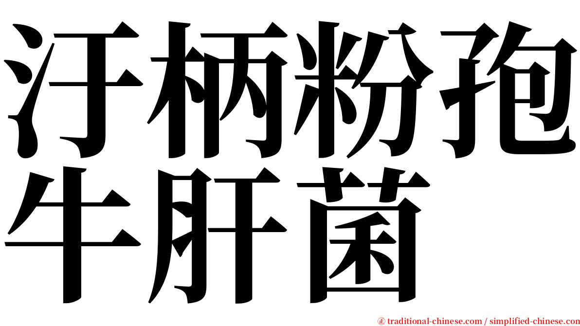 汙柄粉孢牛肝菌 serif font