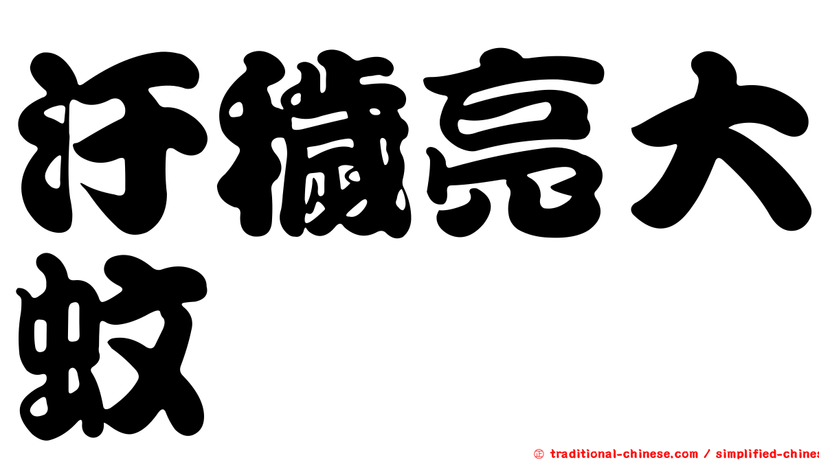 汙穢亮大蚊
