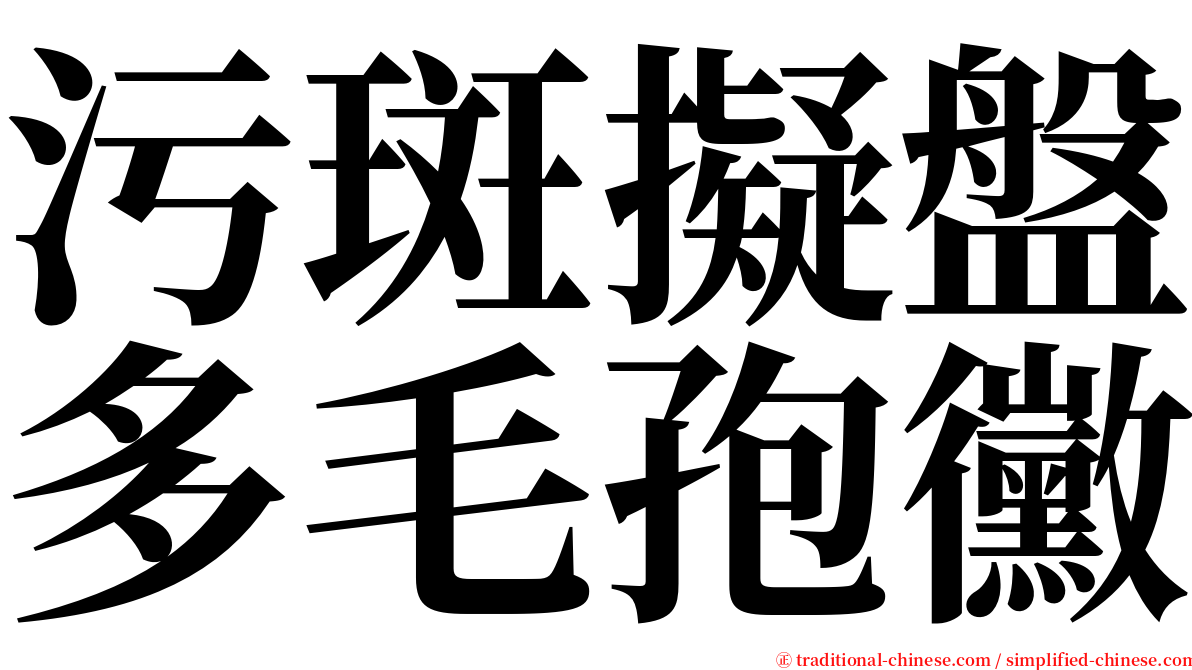 污斑擬盤多毛孢黴 serif font