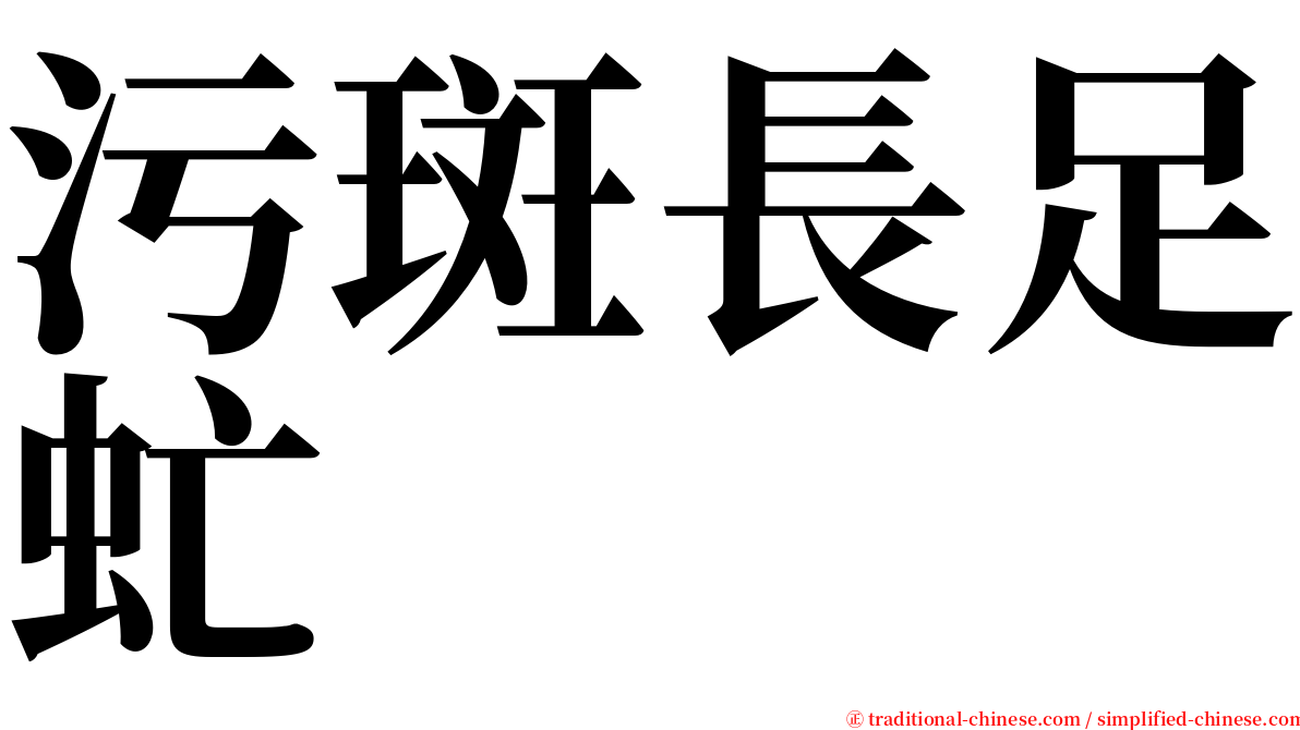 污斑長足虻 serif font