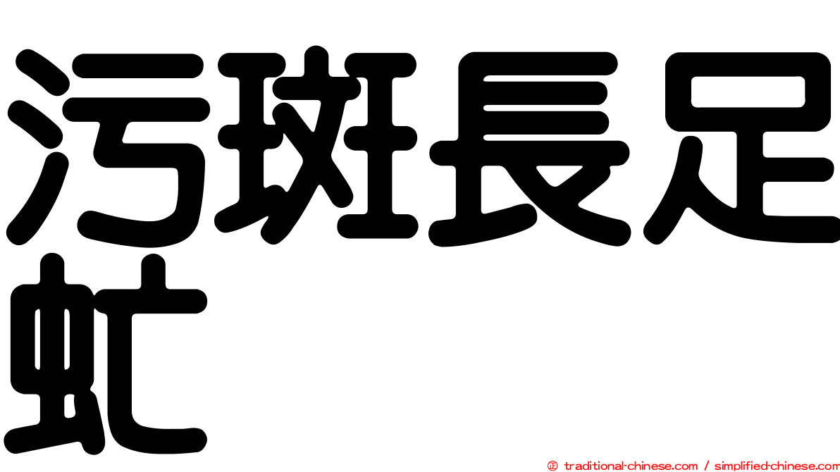 污斑長足虻